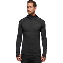 【送料無料】 ブラックダイヤモンド メンズ Tシャツ トップス Solution Wool Half-Zip Hooded Baselayer Top - Men's Black