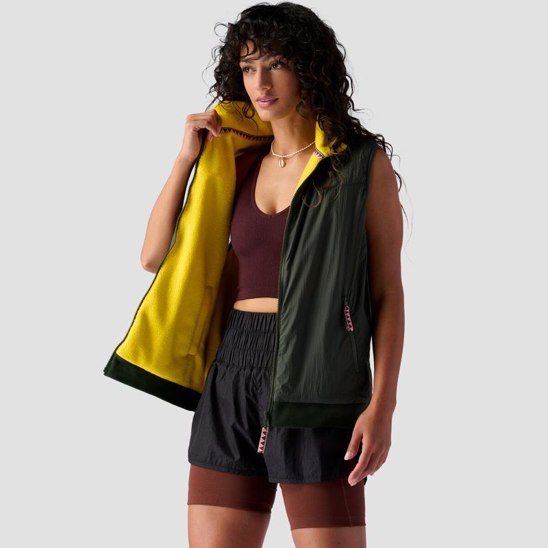 【送料無料】 ストイック レディース ベスト トップス Reversible Polar Fleece Vest - Women's Cyber Yellow/Duffel Bag