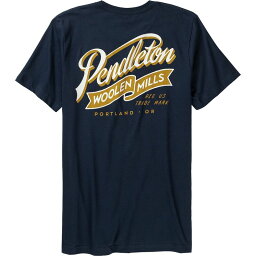 【送料無料】 ペンドルトン メンズ Tシャツ トップス Ribbon Logo Graphic T-Shirt - Men's Navy/Gold