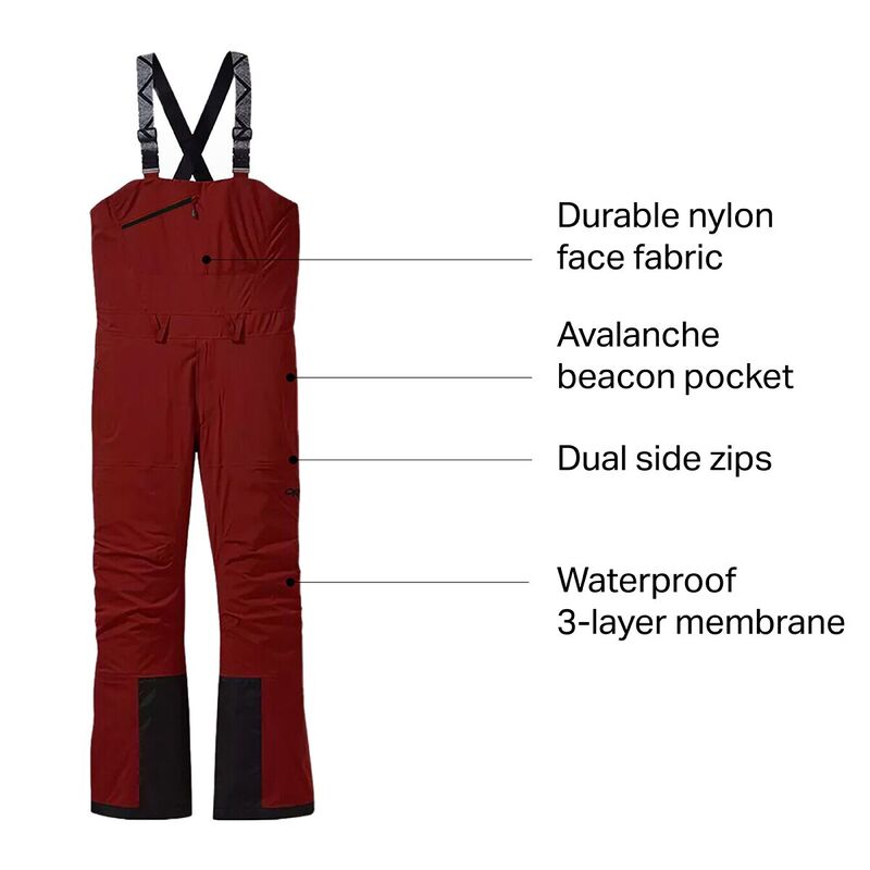 【送料無料】 アウトドアリサーチ メンズ カジュアルパンツ ボトムス Carbide Bib Pant - Men's Solid Black