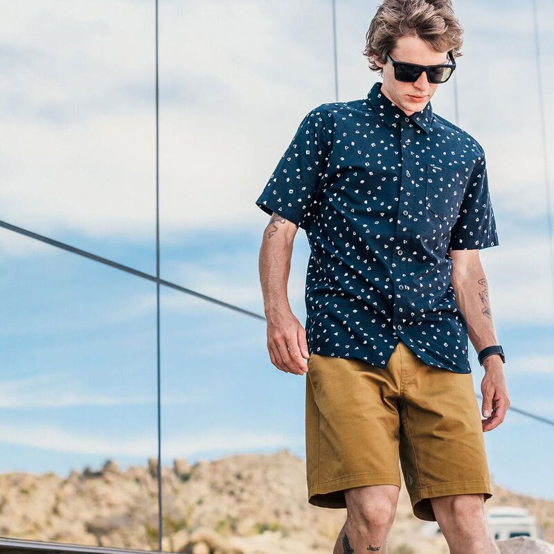 ボルコム メンズ ボトムス ハーフパンツ・ショーツ Volcom Frickin Elastic Waist 19 Short - Men's Dark Khaki カーキ