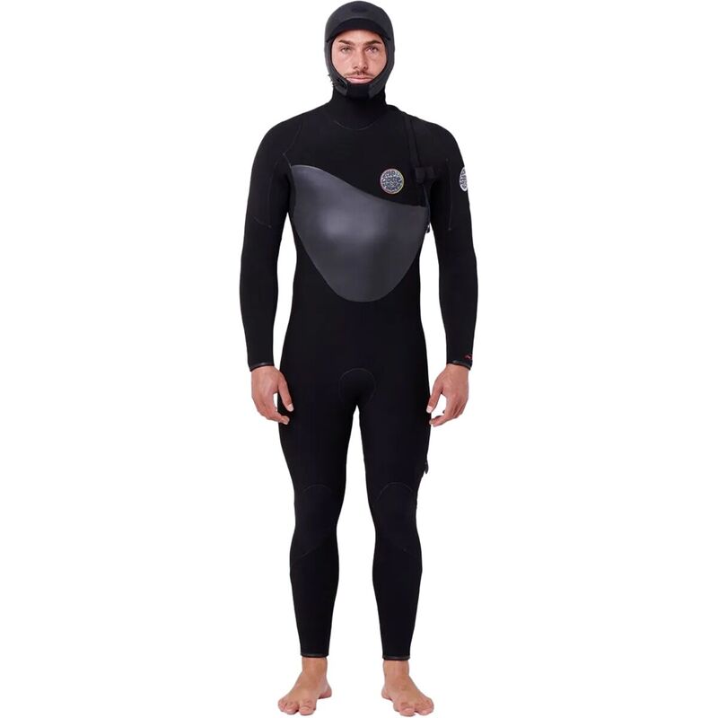 【送料無料】 リップカール メンズ 上下セット 水着 Flashbomb Heat Seeker 5/4 Hooded Zip-Free Wetsuit - Men's Black