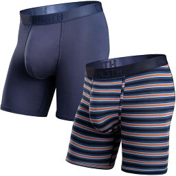 【送料無料】 ベニス メンズ ボクサーパンツ アンダーウェア Classic Boxer Brief Print - 2-Pack - Men's Navy/Track Stripe Dark Navy 2P