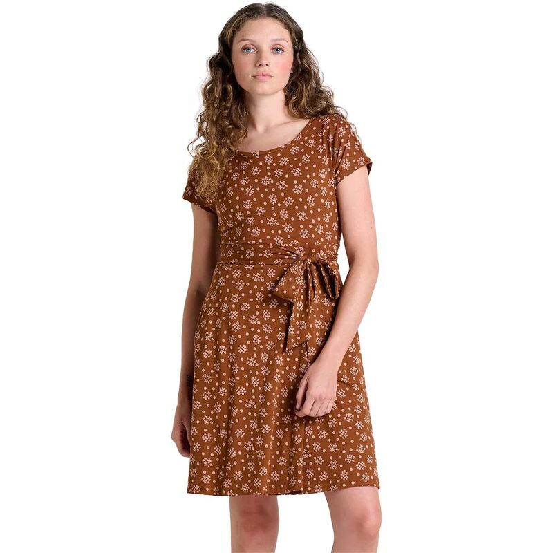 【送料無料】 ドード アンドコー レディース ワンピース トップス Cue Wrap Short-Sleeve Shirt Dress - Women 039 s Fawn Polka Dot Print