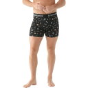 【送料無料】 スマートウール メンズ ボクサーパンツ アンダーウェア Merino Print Boxer Brief - Men's Black Gone Camping