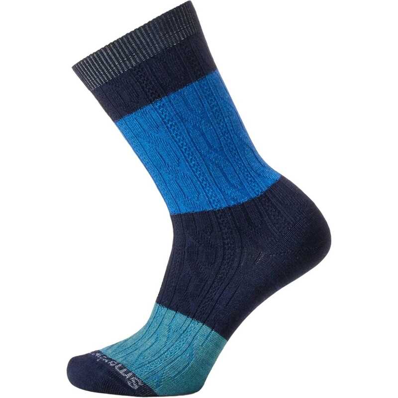 yz X}[gE[ fB[X C A_[EFA Everyday Color Block Cable Crew Sock - Women's Deep Navy