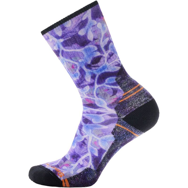 yz X}[gE[ fB[X C A_[EFA Hike Light Cushion Floral Print Crew Sock - Women's Purple Iris