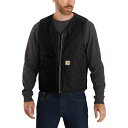 【送料無料】 カーハート メンズ ベスト トップス Washed Duck Sherpa Lined Vest - Men's Black