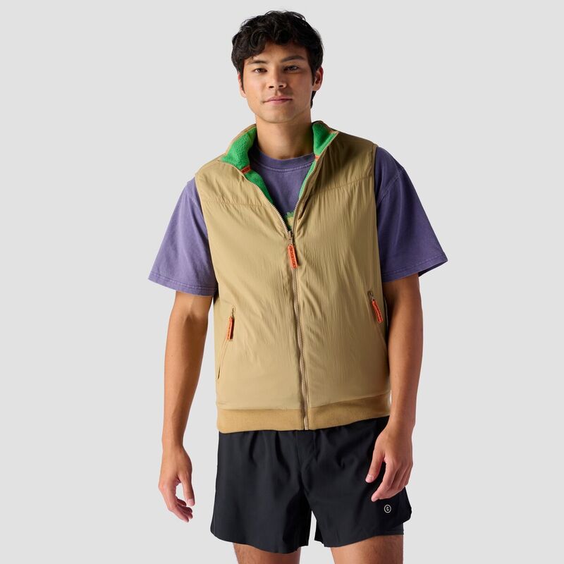 ̵ ȥå  ٥ ȥåץ Reversible Polar Fleece Vest - Men's Green B...
