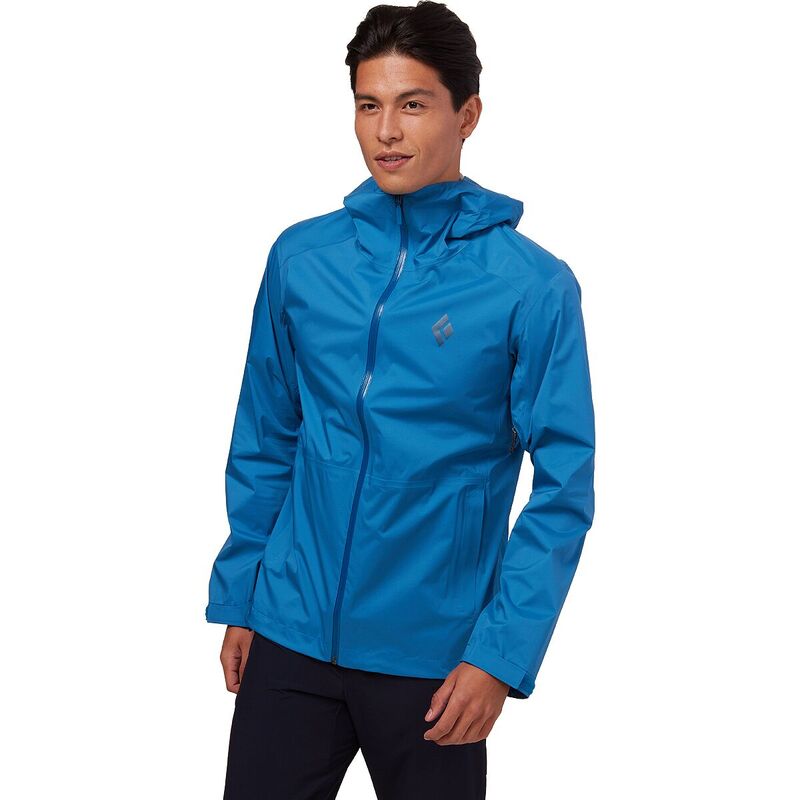 【送料無料】 ブラックダイヤモンド メンズ ジャケット・ブルゾン アウター Stormline Stretch Rain Shell Jacket - Men's Kingfisher