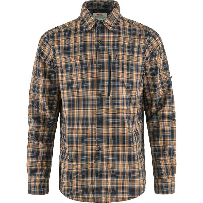 【送料無料】 フェールラーベン メンズ シャツ トップス Abisko Hike Shirt - Men's Dark Navy/Buckwheat Brown