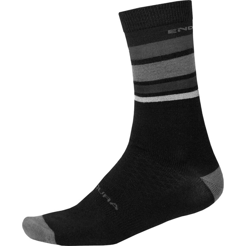 ̵ ǥ    BaaBaa Merino Stripe Sock Matte Black