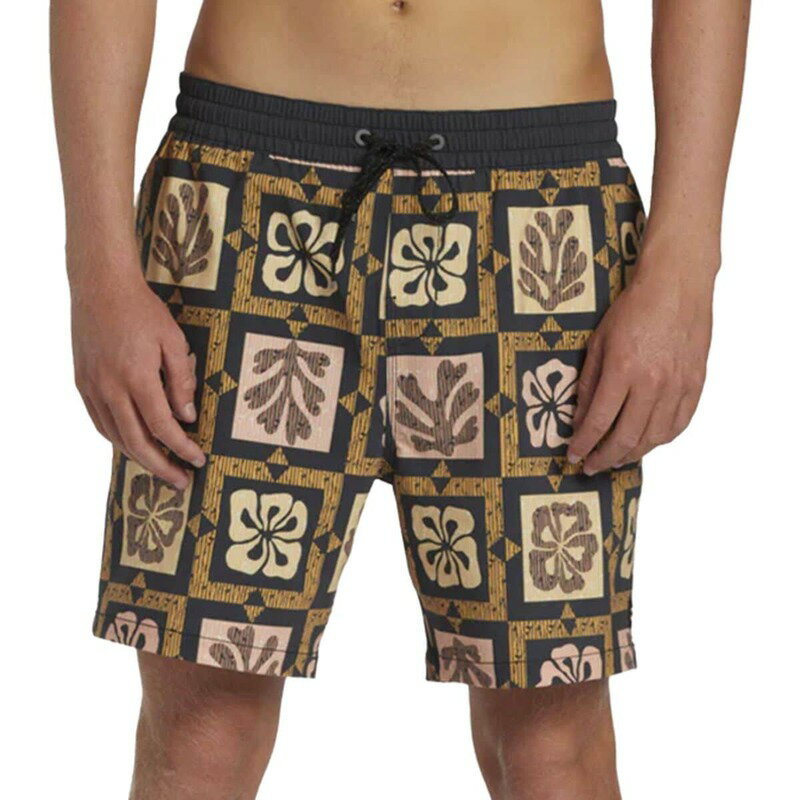 【送料無料】 ビラボン メンズ ハーフパンツ・ショーツ 水着 Tiki Reef Layback Short - Men's Sunset