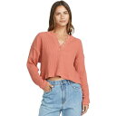 【送料無料】 ビラボン レディース Tシャツ トップス Good Catch Long-Sleeve Knit Top - Women's Dark Coral