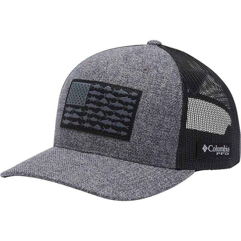 【送料無料】 コロンビア メンズ 帽子 アクセサリー PFG Mesh Fish Flag Snap Back Trucker Hat Grill Heather/Black/Fish Flag
