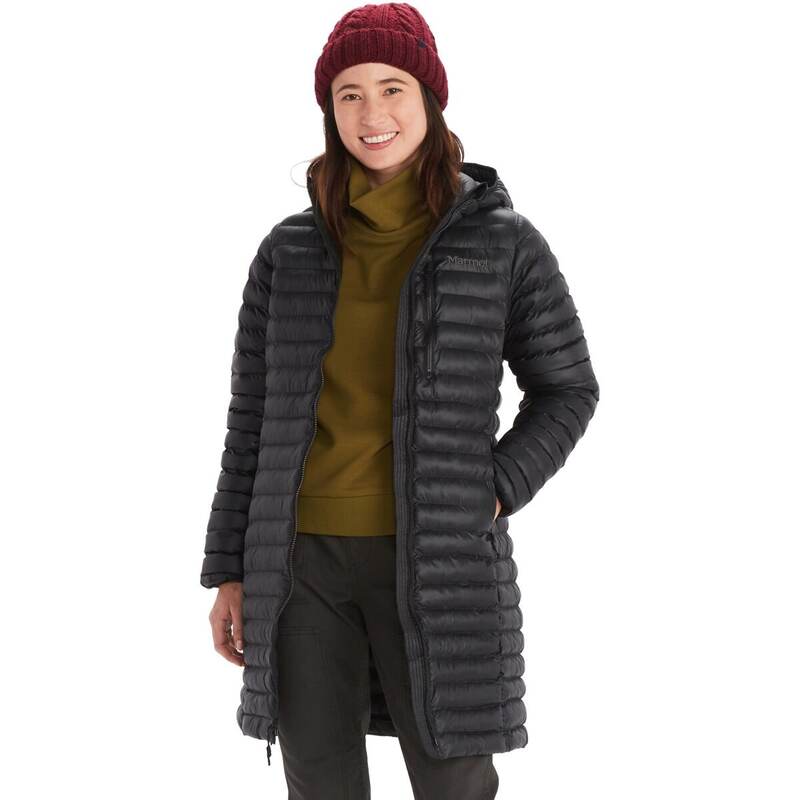 【送料無料】 マーモット レディース ジャケット・ブルゾン アウター Echo Featherless Long Jacket - Women's Black Shiny
