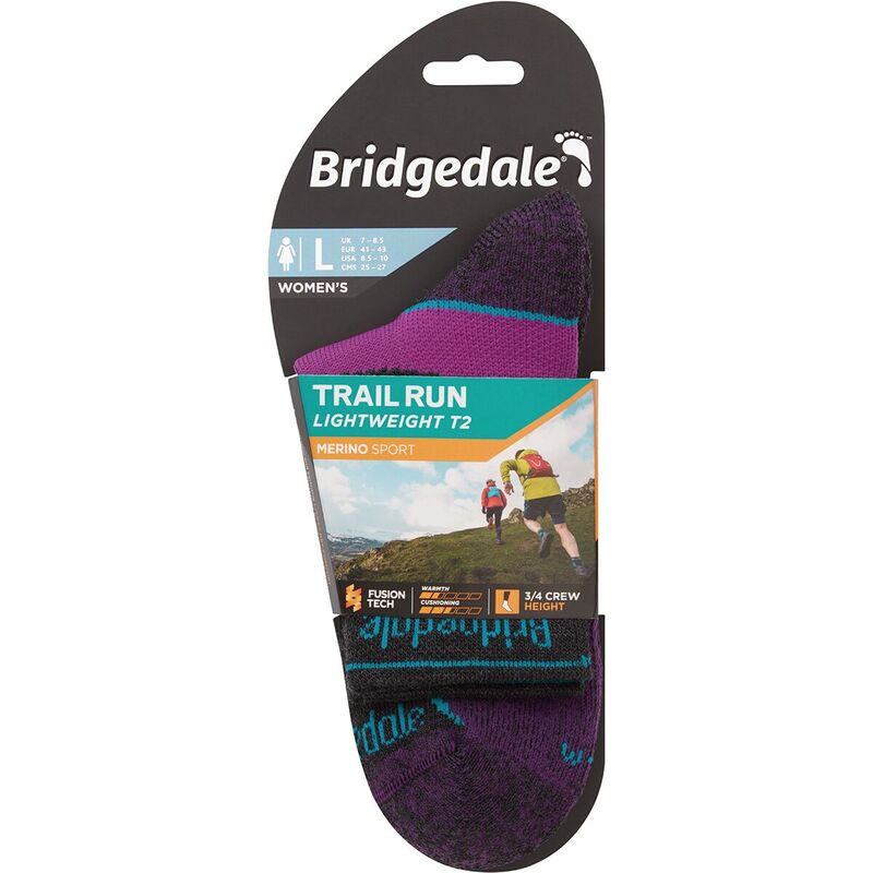 ブリッジデール レディース アンダーウェア 靴下 Bridgedale Trail Run LW T2 Merino Performance 3/4 Crew Sock - Women's Teal ティール