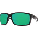 【送料無料】 コスタ メンズ サングラス・アイウェア アクセサリー Reefton 580P Polarized Sunglasses Blackout Frame/Green Mirror 580P