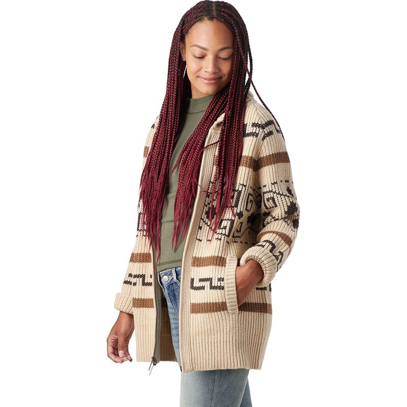 【送料無料】 ペンドルトン レディース ニット・セーター カーディガン アウター Long Westerley Cardigan - Women's Tan/Brown Multiのサムネイル