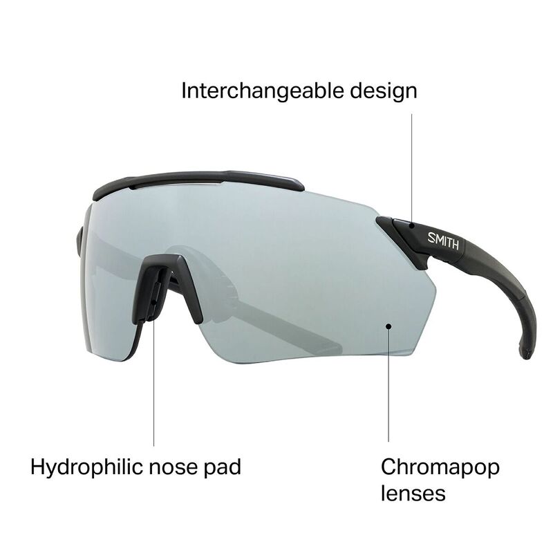 【送料無料】 スミス メンズ サングラス・アイウェア アクセサリー Ruckus ChromaPop Sunglasses Matte Black/ChromaPop Red Mirror