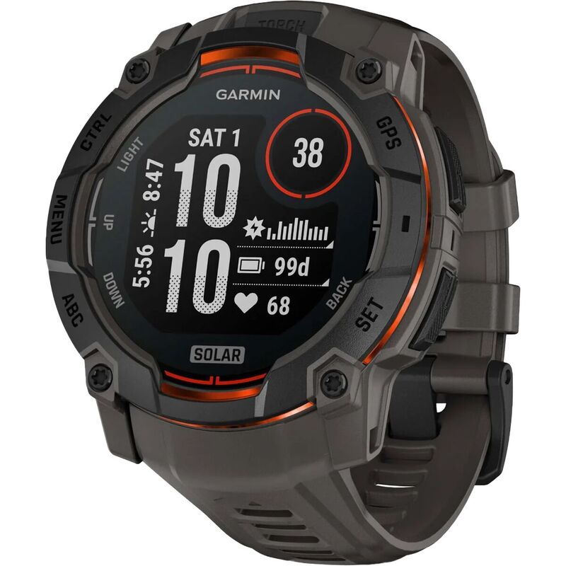 ガーミン メンズ アクセサリー 腕時計 Garmin Instinct 3 Solar Sport Watch Black/Charcoal ブラック