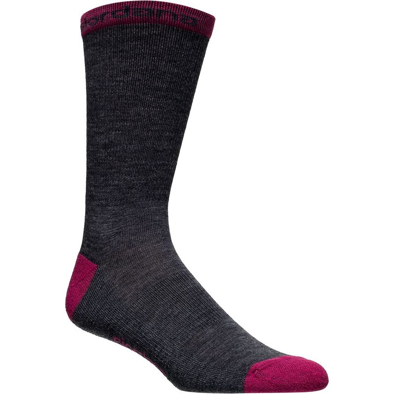 ̵     Merino Wool Tall Socks Grey/Pink
