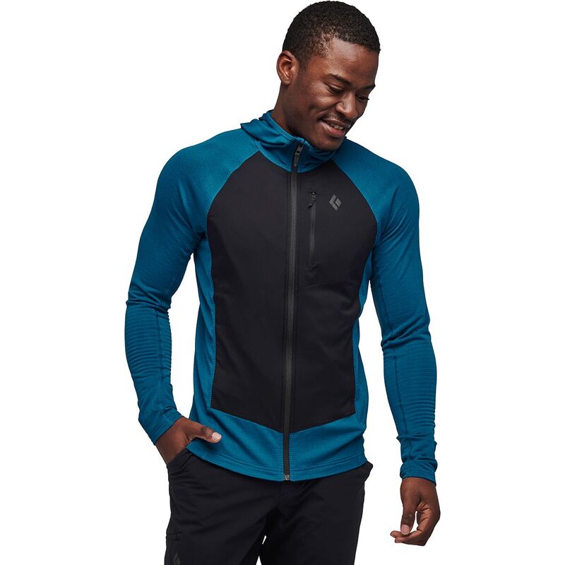 【送料無料】 ブラックダイヤモンド メンズ ジャケット・ブルゾン アウター Coefficient LT Hybrid Hooded Jacket - Men's Kingfisher/Black