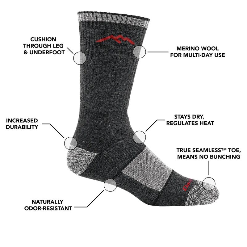 ReVida 楽天市場店のダーンタフ メンズ アンダーウェア 靴下 ブーツ Darn Tough Hiker Boot Full Cushion Sock - Men's Eclipse｜アングル2