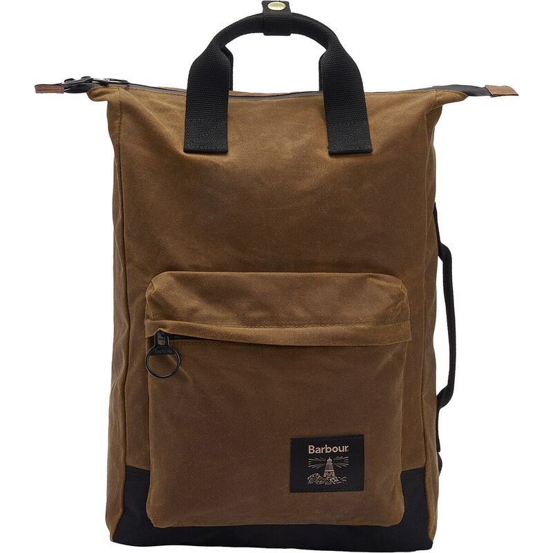 バブアー メンズ バッグ バックパック・リュックサック Barbour Field Wax Zip Backpack Tan/Black ブラック(4.0)