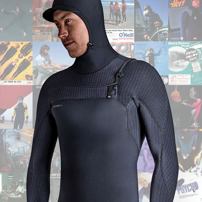【送料無料】 オニール メンズ 上下セット 水着 Hyperfreak 4/3+mm Hooded Chest-Zip Full Wetsuit - Men's Black/Black