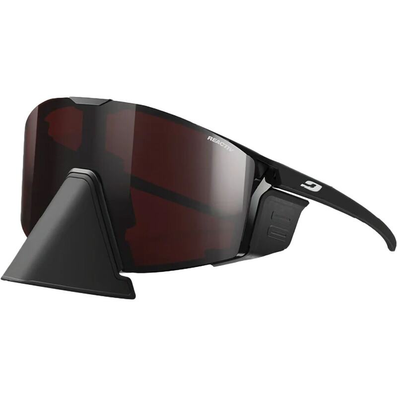 【送料無料】 ジュルボ メンズ サングラス・アイウェア アクセサリー Edge REACTIV Sunglasses Black/Black/REACTIV 0-4 High Contrast