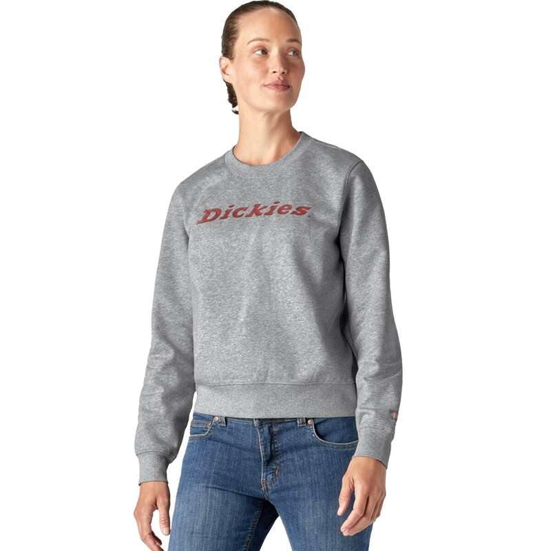 【送料無料】 ディッキーズ レディース ジャケット・ブルゾン アウター Heavyweight Wordmark Crew Fleece - Women's Heather Gray/Fired Brick