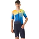 【送料無料】 カステリ メンズ Tシャツ トップス Free Sanremo 3 Short-Sleeve Tri Suit - Men's Belgian Blue/Multicolor Vivid Orange(4)