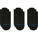 【送料無料】 スタンス メンズ 靴下 アンダーウェア Icon Low Tab Sock - 3-Pack Black