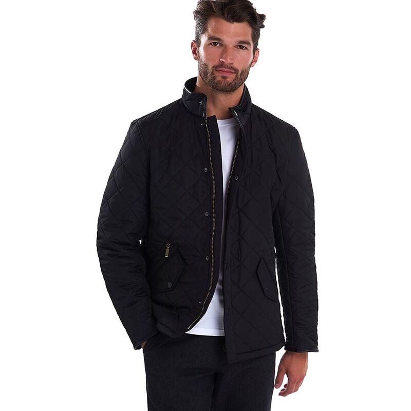 バブアー メンズ アウター ジャケット・ブルゾン キルティング ジャケット Barbour Powell Quilted Jacket - Men's Black ブラック