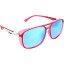 【送料無料】 オプチックナーブ メンズ サングラス・アイウェア アクセサリー Cousin Polarized Sunglasses Crystal Pink/Polarized Smoke Lens Blue Mirror(4)
