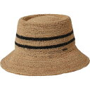 【送料無料】 ブリクストン レディース 帽子 アクセサリー Ellee Straw Bucket Hat - Women's Tan/Black