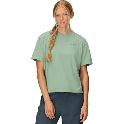 【送料無料】 マーモット レディース Tシャツ トップス AirExchange SolarShield Short-Sleeve Crew Top - Women's Agate Green 【送料無料】 マーモット レディース Tシャツ トップス AirExchange SolarShield Short-Sleeve Crew Top - Women's Agate Green