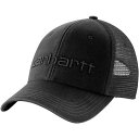 【送料無料】 カーハート メンズ 帽子 アクセサリー Canvas Mesh-Back Logo Graphic Cap Black