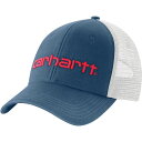 【送料無料】 カーハート メンズ 帽子 アクセサリー Canvas Mesh-Back Logo Graphic Cap Deep Ocean