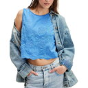 【送料無料】 フリーピープル レディース タンクトップ トップス Faded Gardens Tank Top - Women's Blue Marina