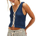 【送料無料】 フリーピープル レディース タンクトップ トップス Sicily Sweater Shell - Women's Dark Denim Combo