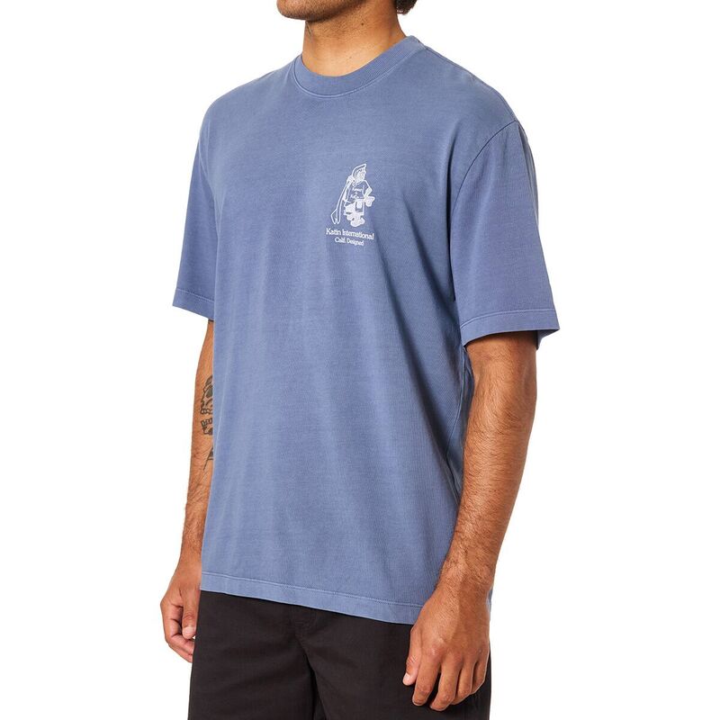 【送料無料】 ケイティン メンズ Tシャツ トップス Forecast Relaxed T-Shirt - Men's Blue Pigment Dye