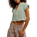 【送料無料】 フリーピープル レディース Tシャツ トップス Lily Crochet Top - Women's Pale Aqua