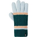 【送料無料】 スマートウール メンズ 手袋 アクセサリー Popcorn Cable Glove Emerald Green/Apricot