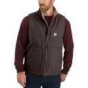 【送料無料】 カーハート メンズ ベスト トップス Sherpa-Lined Mock-Neck Vest - Men's Dark Brown