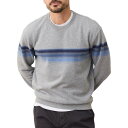 【送料無料】 マリーン レイヤー メンズ パーカー・スウェット アウター Relaxed Cloud 9 Fleece Crewneck Sweatshirt - Men's Heather Grey/Multi Stripe