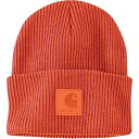 【送料無料】 カーハート メンズ 帽子 ニットキャップ アクセサリー Knit Cuffed Plaited Beanie Industry Red/Bright Orange