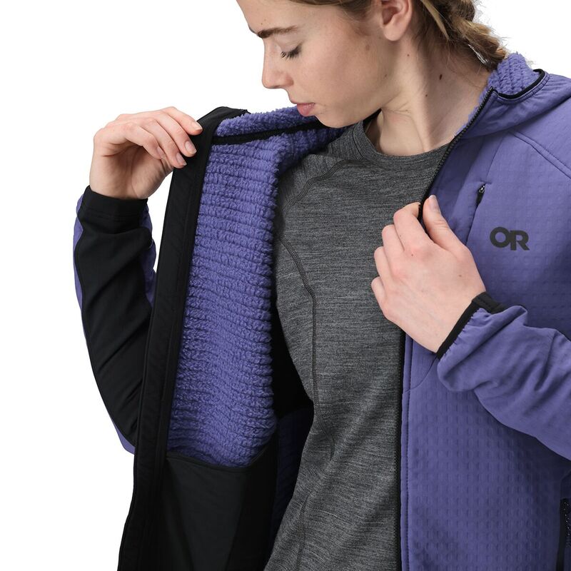 【送料無料】 アウトドアリサーチ レディース ジャケット・ブルゾン アウター Vigor Plus Fleece Hooded Jacket - Women's Galactic/Black