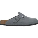 【送料無料】 ビルケンシュトック レディース スニーカー シューズ Boston Soft Footbed Suede Narrow Clog - Women's Basalt Gray Suede